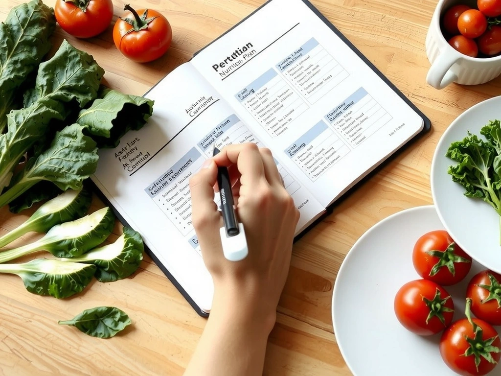 Persoonlijk voedingsplan in notitieboek